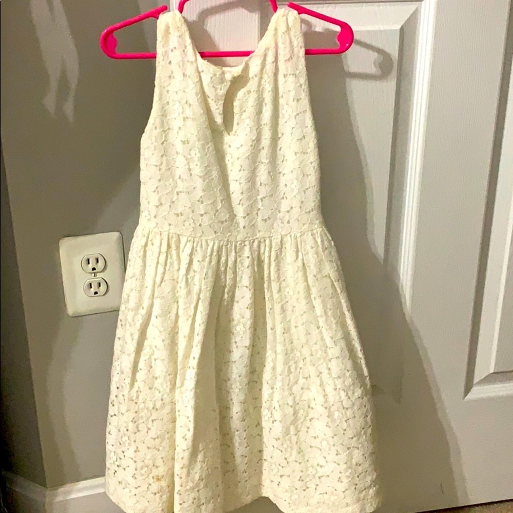 Creme flower dress